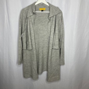 St. John Light Gray Alpaca Wool Sweater‎ Coat
